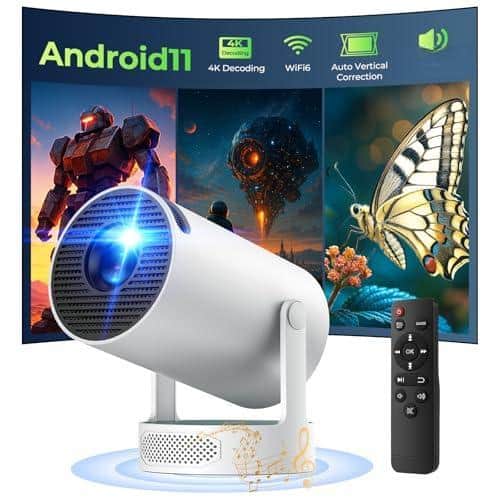 The Best Inks - 2025 Mini Projector With Wifi And Portable Full Hd 4k Support Automatic Vertical Keystone Correction 270° Rotation - White-Pro