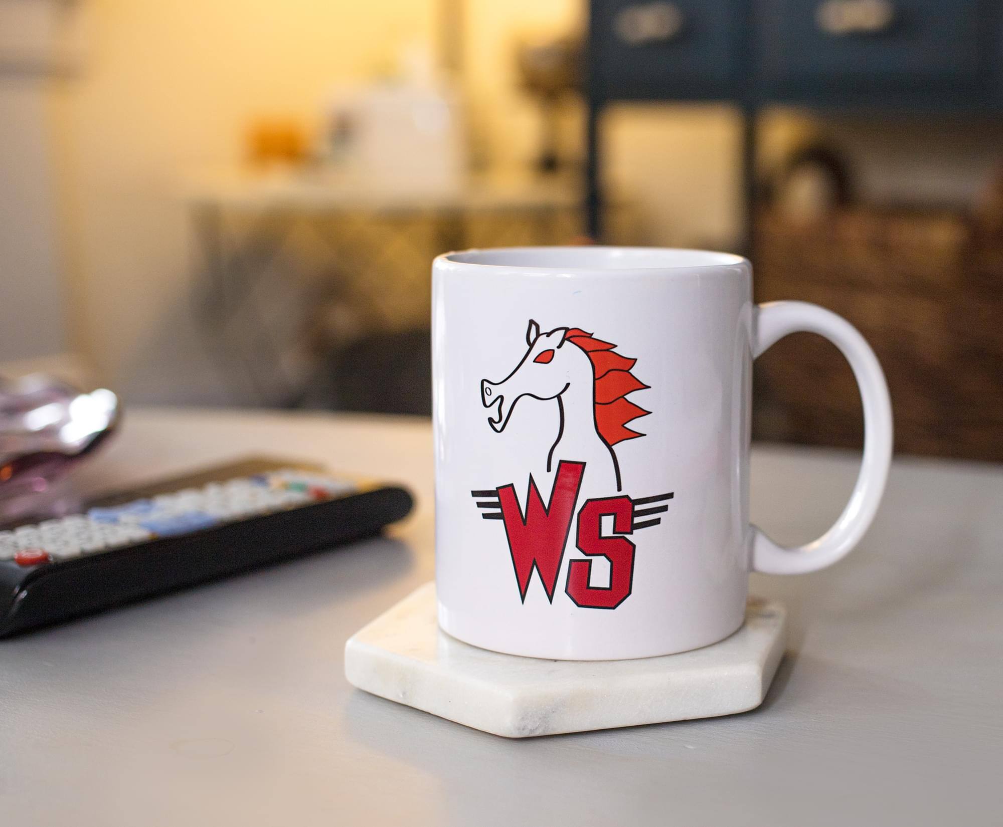 Alt View 1. Surreal Entertainment - Bill & Ted Wyld Stallyns Logo Ceramic Mug Exclusive | Holds 11 Ounces - White.