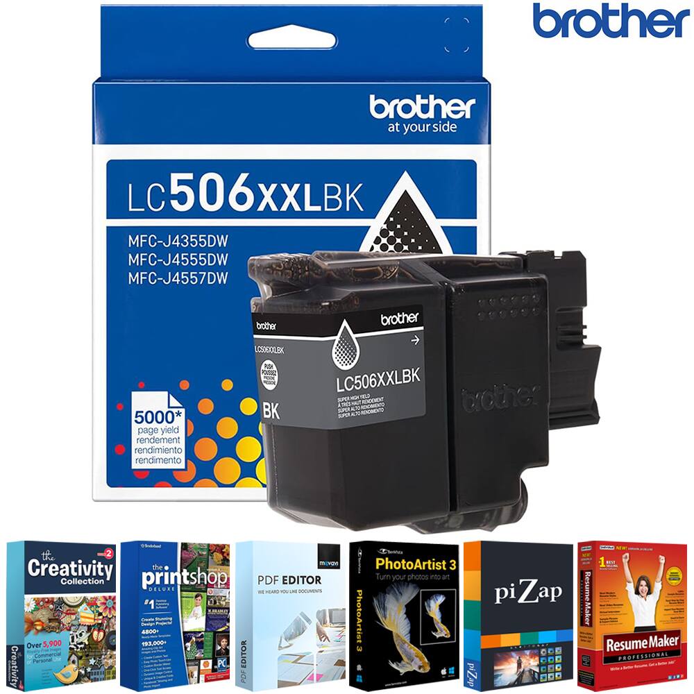brother at your side LC 506XXLBK MFC-J4355DW MFC-J4555DW MFC-J4557DW brother 5000* page yield rendement rendimiento rendimento LOSOCICALEX P Kata BK LC506XXLBK - ta trother SUP roceae ICR SUPCA RESOMENTO SUP A70 the mevoe Creativity the Collection printshop PDF EDITOR ESURS DEARD - L BOCUMIENTS - " - Tesion 480O- Over S 900 193,000 Creativity t Personel Commercial PC EDITOR PDF PhotoArtist 3 Turn your photos into art PhotoArtist E piZap pi Zap Resume Maker 1  Resume Maker PROFESSIONAL - - 5 A