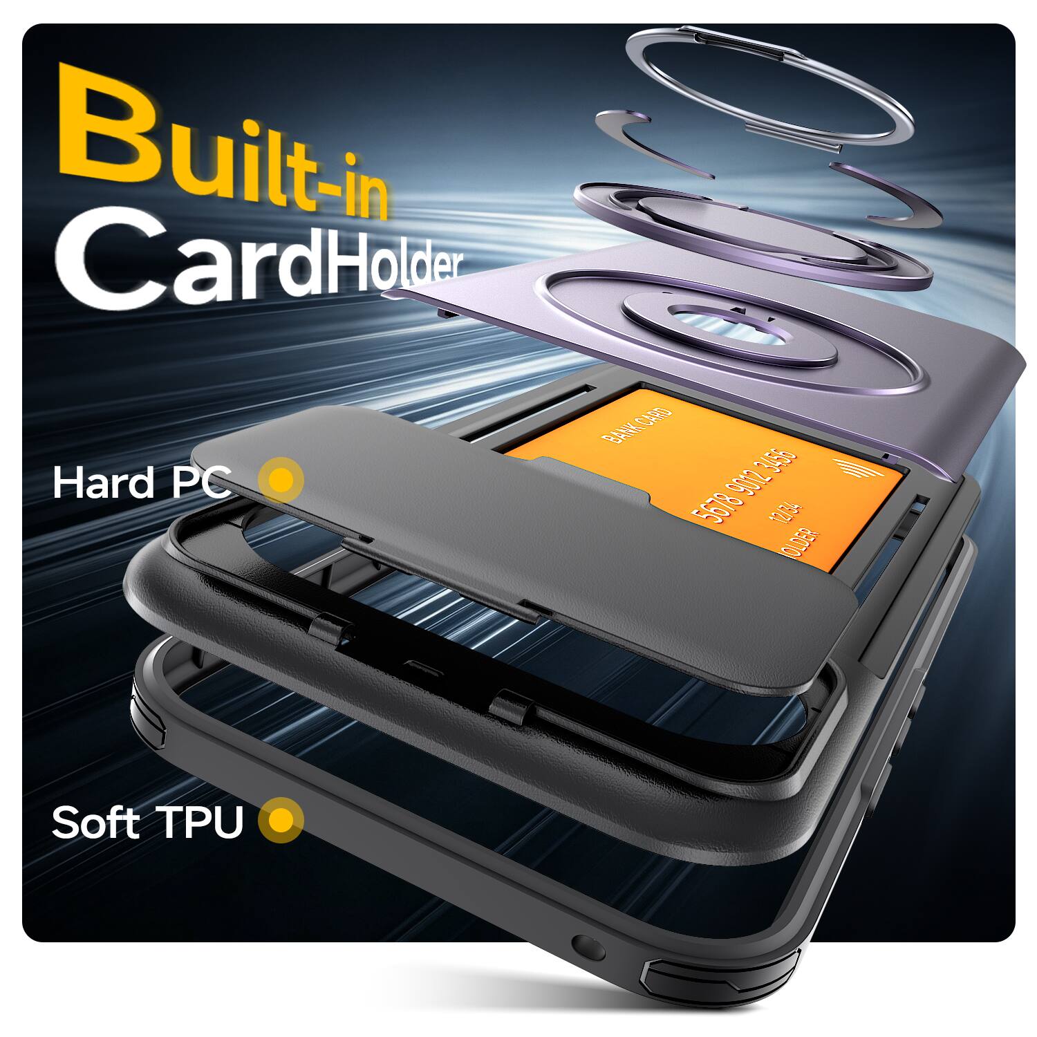 Built-in CardHolder

Hard PC

Soft TPU