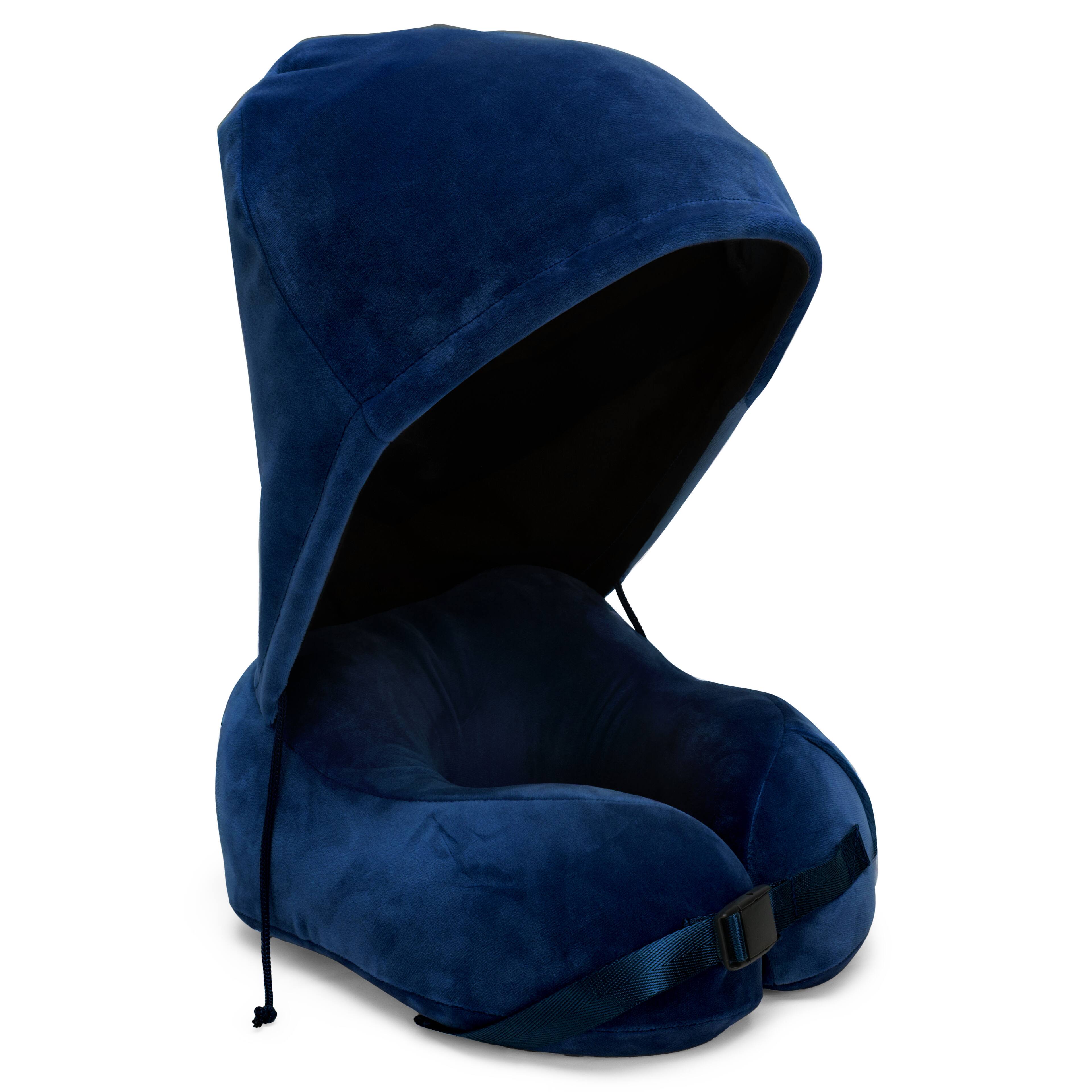 Alt View 3. Von Dutch - Von Dutch Navy Eyeconic Hooded Ergonomic Memory Foam Travel Neck Pillow - Navy.