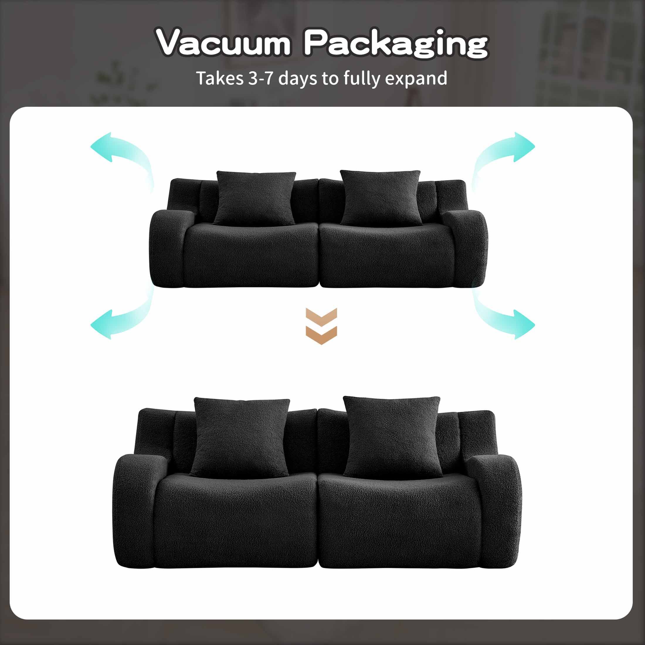 Vacuum Packaging  
Takes 3-7 days to fully expand
