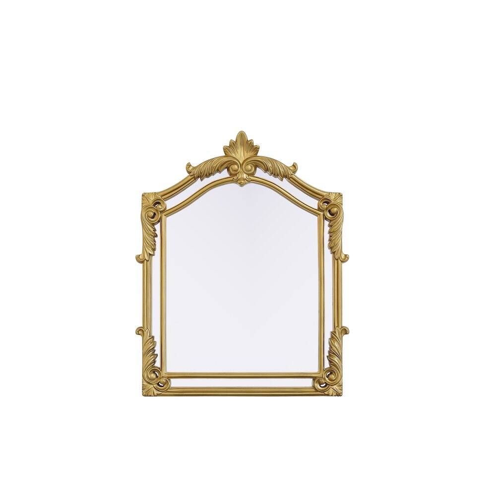 Back. Elegant Kitchen and Bath - Madeline 25.5X40 Traditional Mirror In Gold Leaf - Gold Leaf.