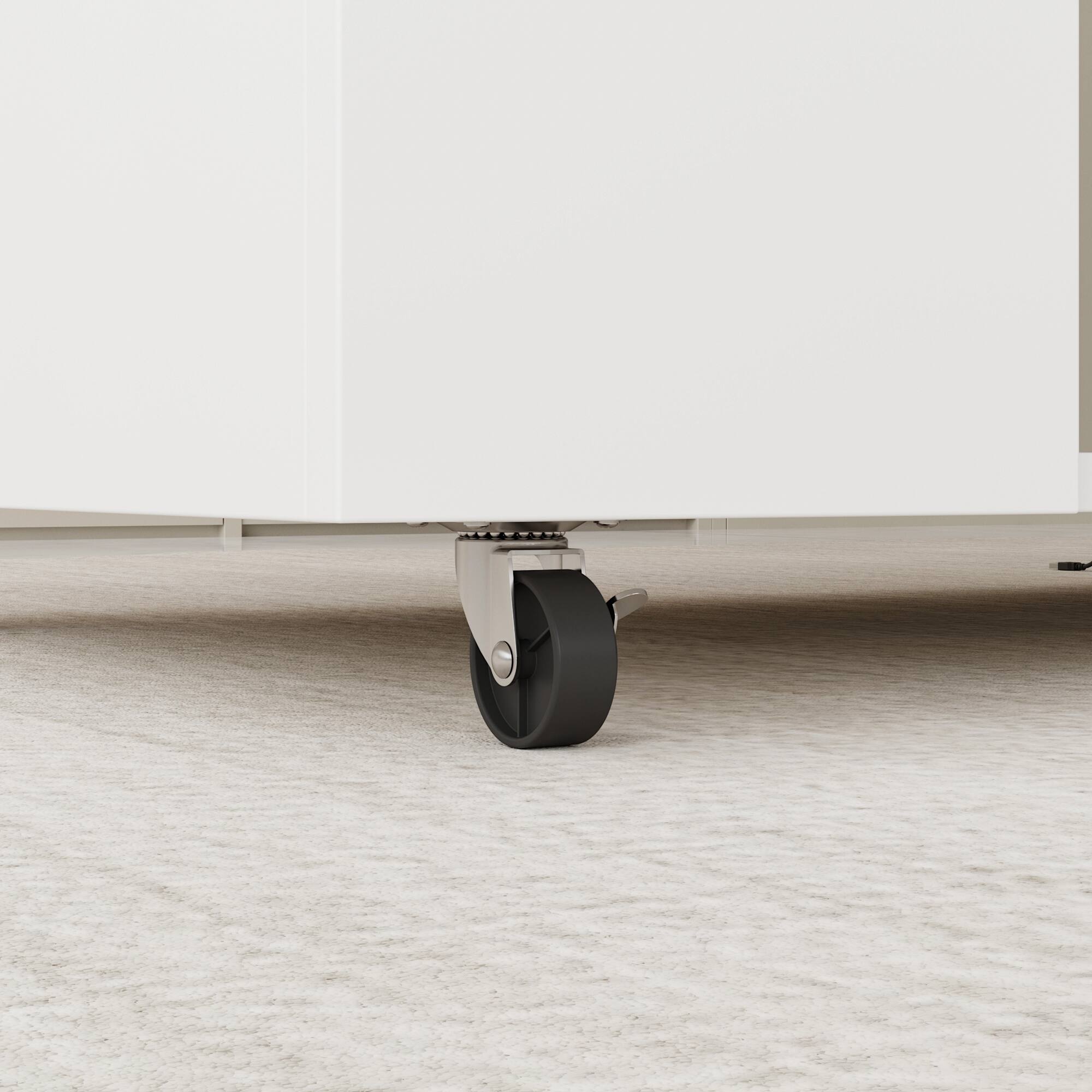 Alt View 1. Famapy - Famapy Mobile Kitchen Island Cart: Flexible Storage for Modern Spaces - White.