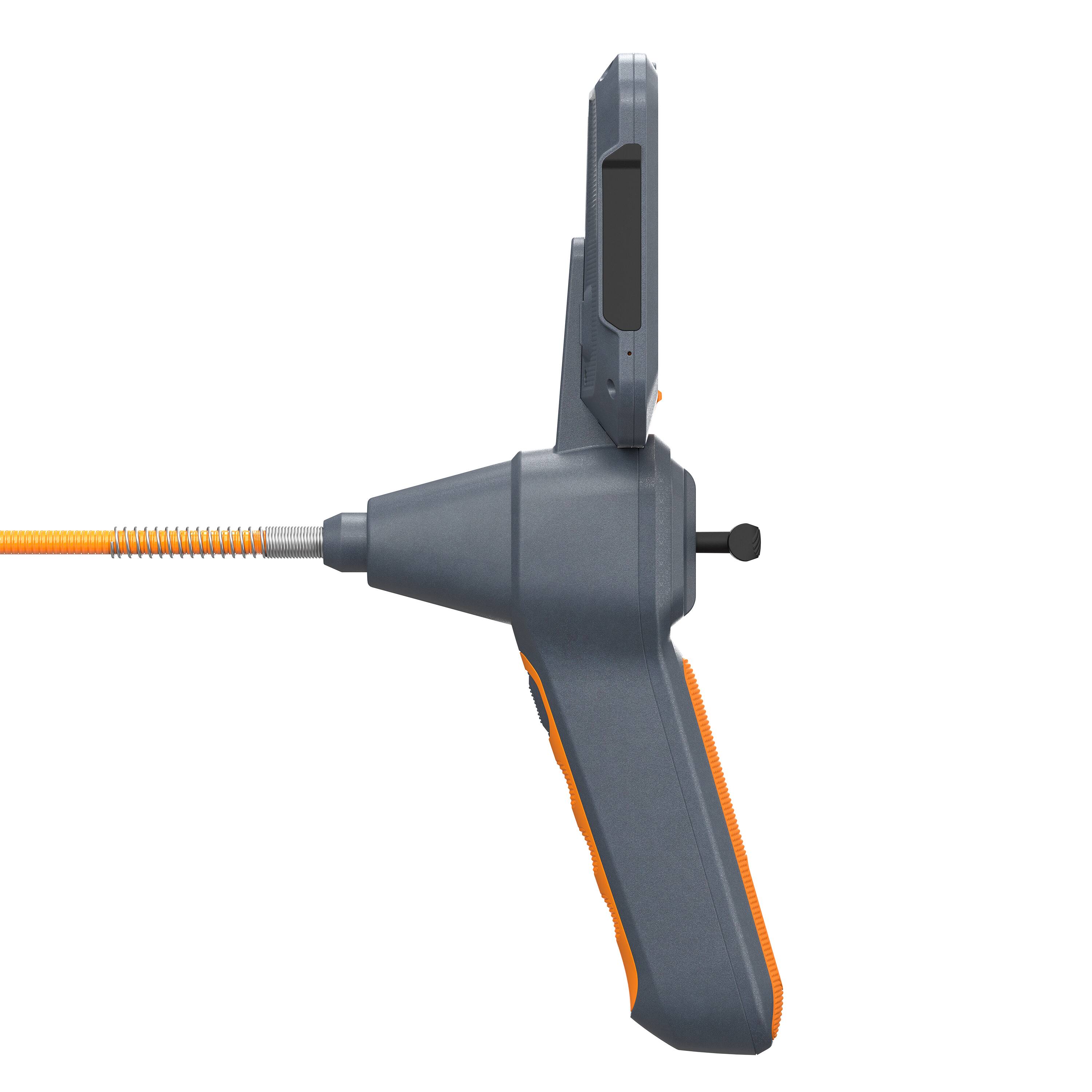 Back. Teslong - F5 Pro 2-Way Articulating Dua lens 6.5mm (0.25") Dual Lens Inspection Camera 5ft (1.5M) w/ 5inch Screen - Black / Dark Grey / Orange.