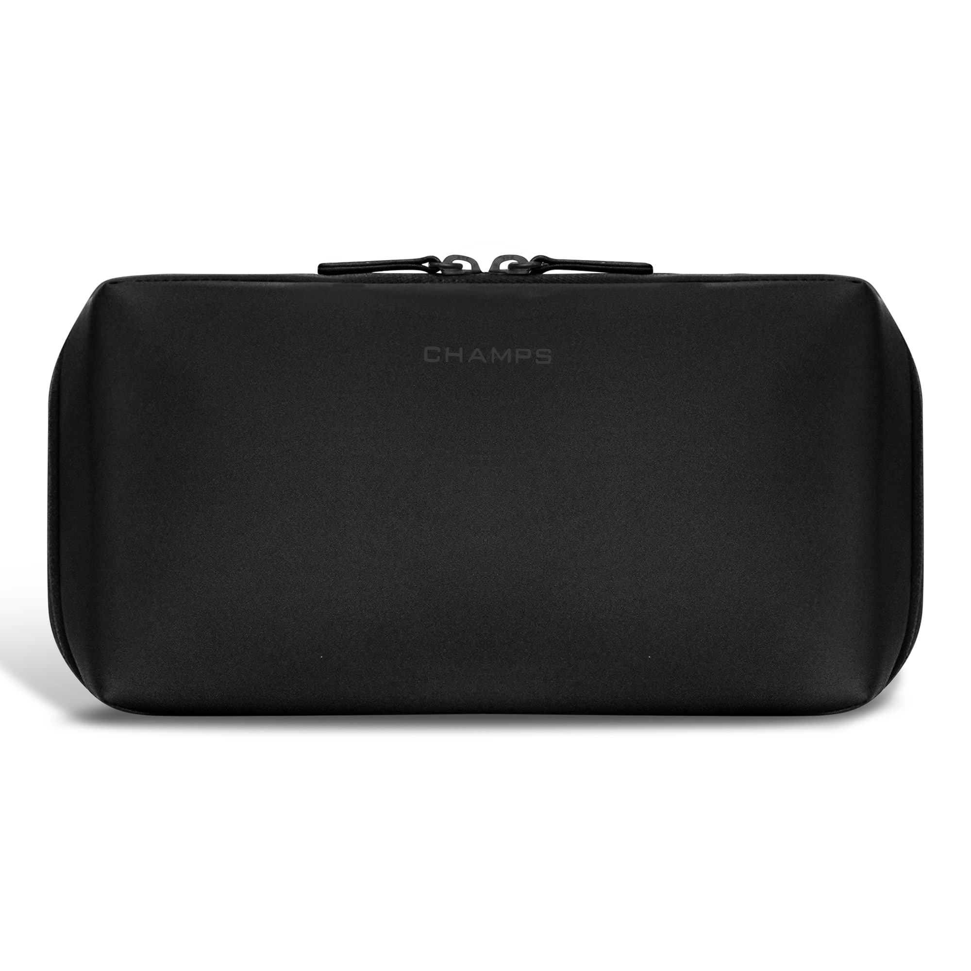 Front. Champs - Onyx Collection Toiletry Bag - Black.