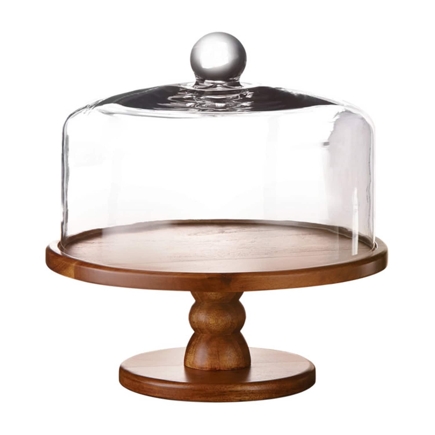 American Atelier - Madera Pedestal Cake Plate - Clear