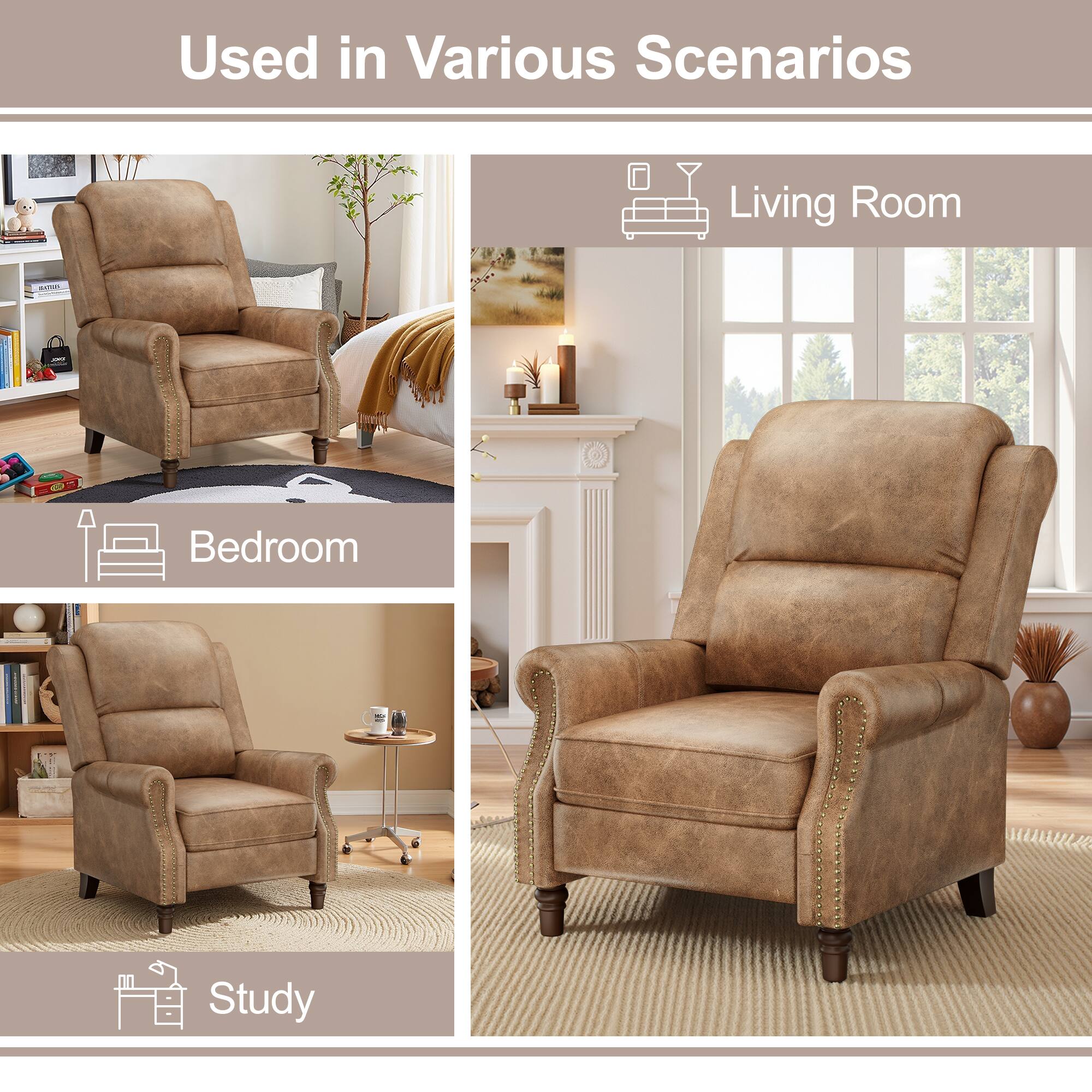 Used in Various Scenarios

- Living Room
- Bedroom
- Study
