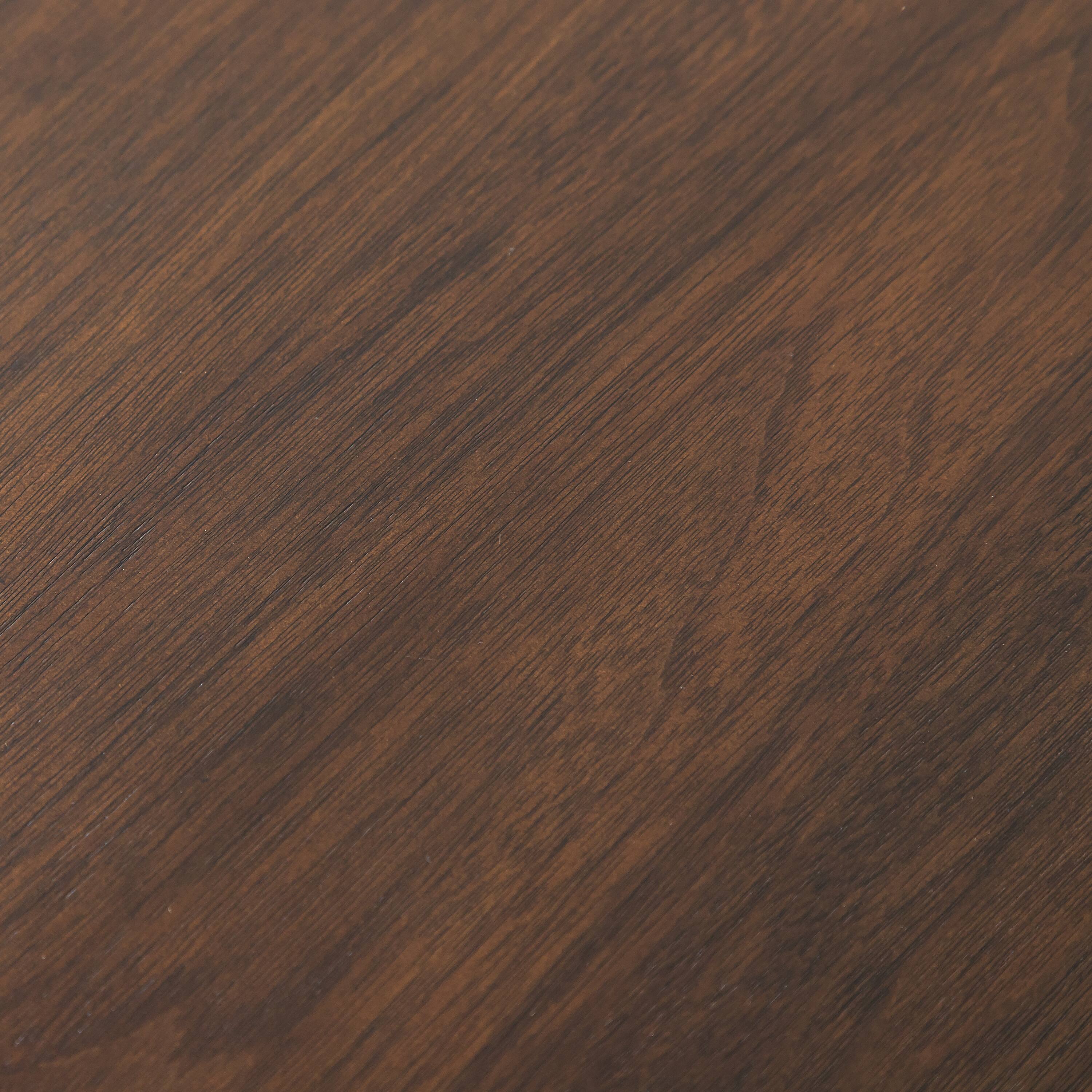 Alt View 4. PexFix - Minimalist Farmhouse Oak Dining Table | Oval Solid Wood, Double Pedestal Base for 8, 79-Inch - Walnut.