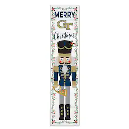 Jardine - Georgia Tech Yellow Jackets 11" x 46" Nutcracker Holiday Leaner Sign - White