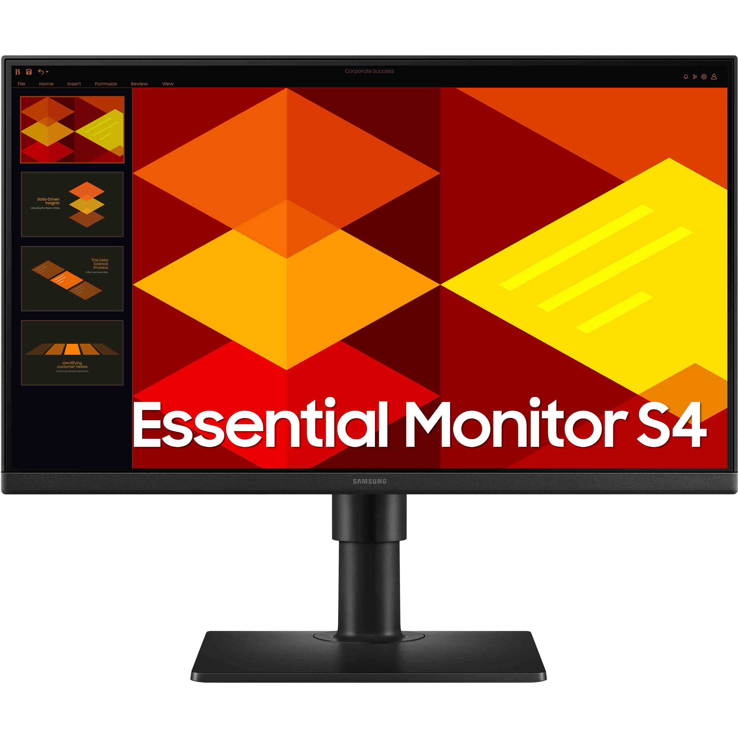 Samsung - 24" (S40GD) IPS FHD Borderless Business Monitor (DisplayPort, HDMI, USB) - Black