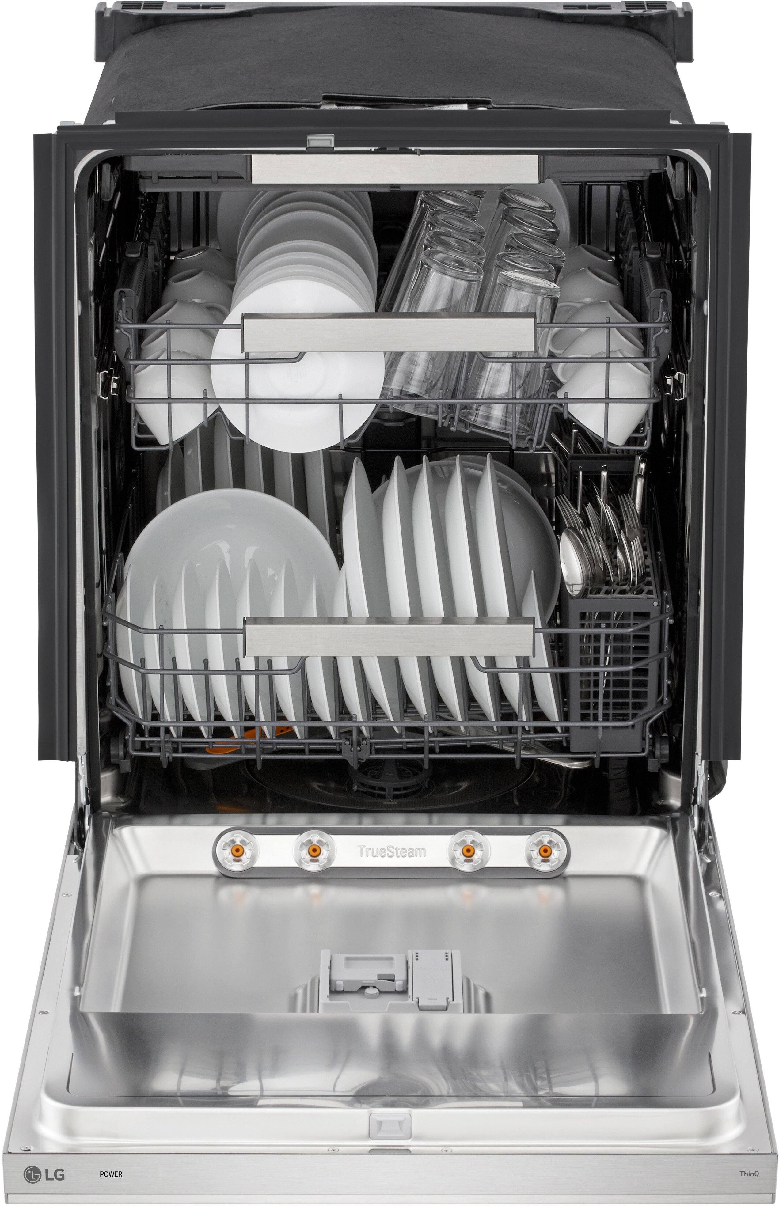 The text on the image reads: "TrueSteam LG POWER ThinQ."