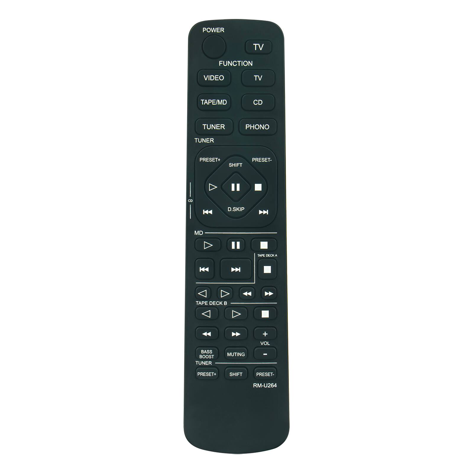 VINABTY - New RM-U264  Replace Remote Fits for Sony Receiver TV STR-DE305 STR-DE310 STRDE3 STRDE305 STRDE310 TA-F90OR TAF900R - Black