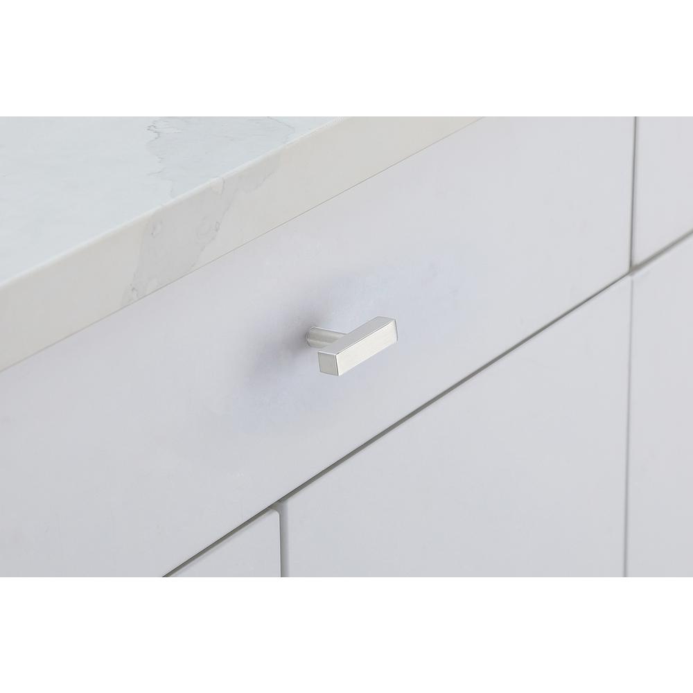 Alt View 1. Elegant Decor - Dior Brushed Nickel T Bar Pull Multipack (set of 10) - Brushed Nickel.