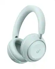 Front. Anker - Soundcore Space 2 Wireless Bluetooth Noise Cancelling Over-the-Ear Headphones with 50H ANC Playtime and Comfort - Seafoam Green.