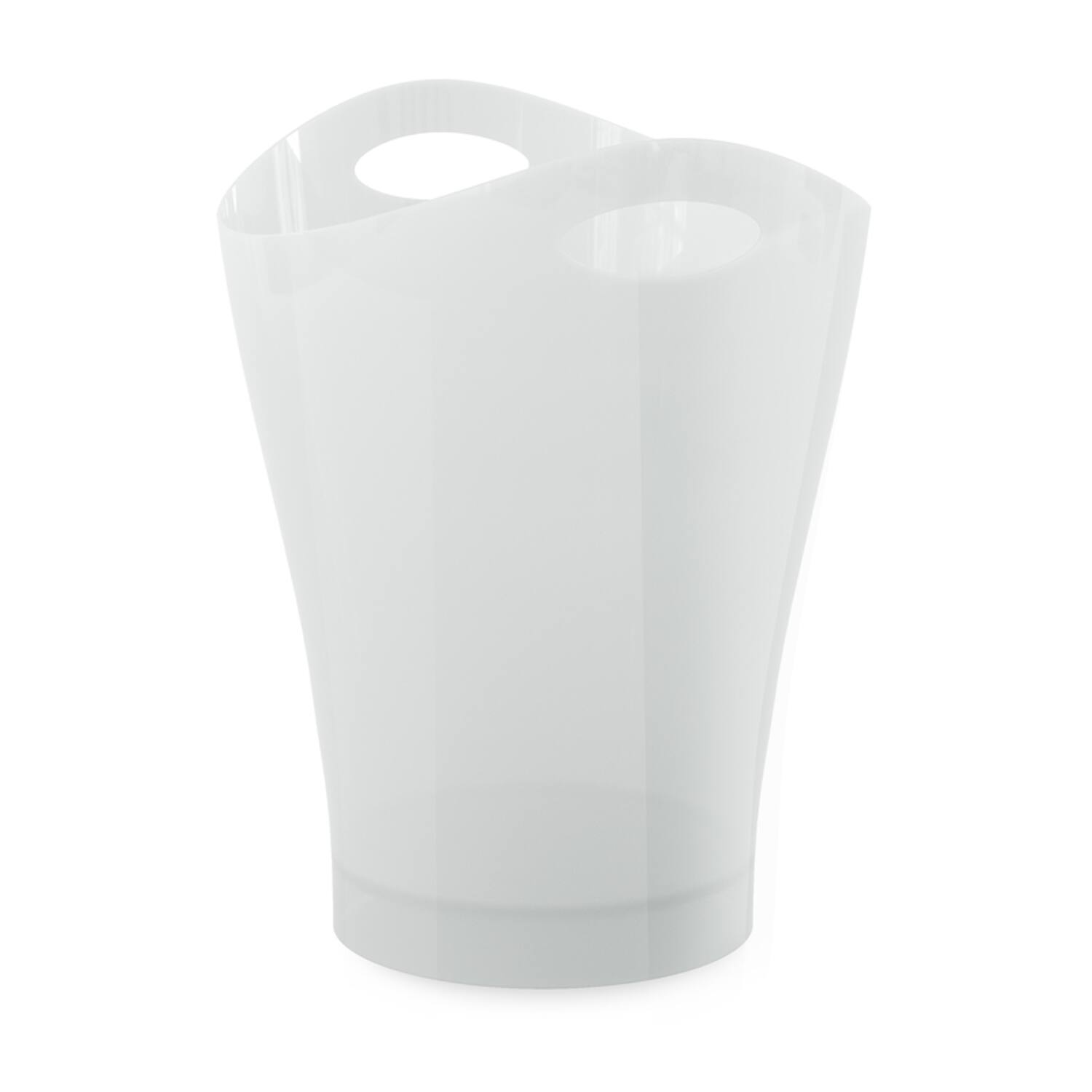 Left. Umbra - Umbra Garbino 2.25 gal White Plastic Contemporary Wastebasket.