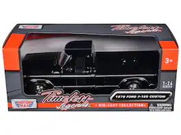 1979 Ford F-150 Custom Pickup Truck Black "Timeless Legends" Series 1/24 Diecast Model Car by Motormax