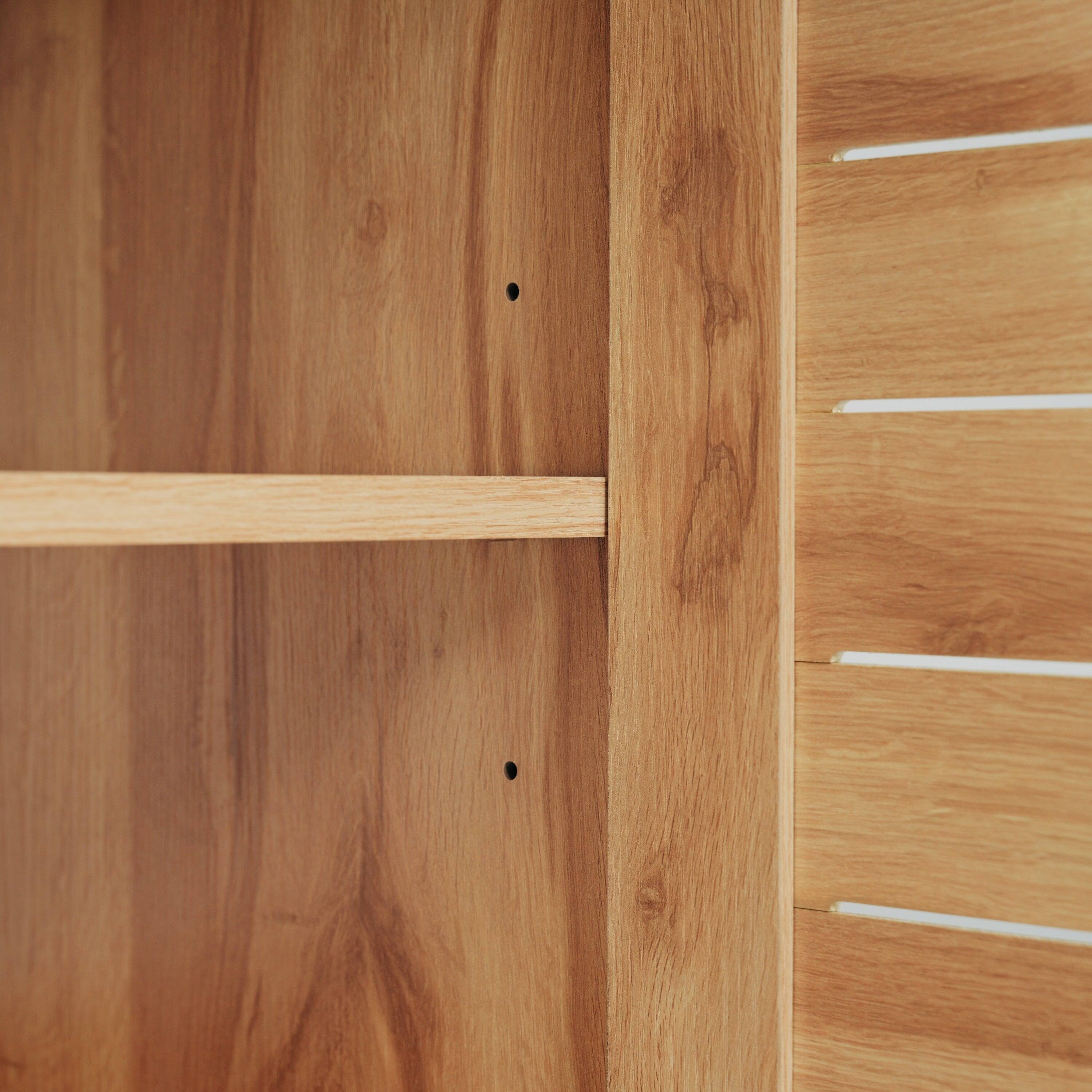 Alt View 10. Boyel Living - 30 Inch Antique Bathroom Vanity with Ceramic Sink Mid Century Cabinet 2 Doors Large Storage Brown - NaturalBrown.