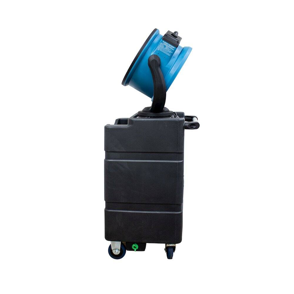 Back. XPOWER - Oscillating Portable 3 Speed Outdoor Cooling Misting Fan - Blue.