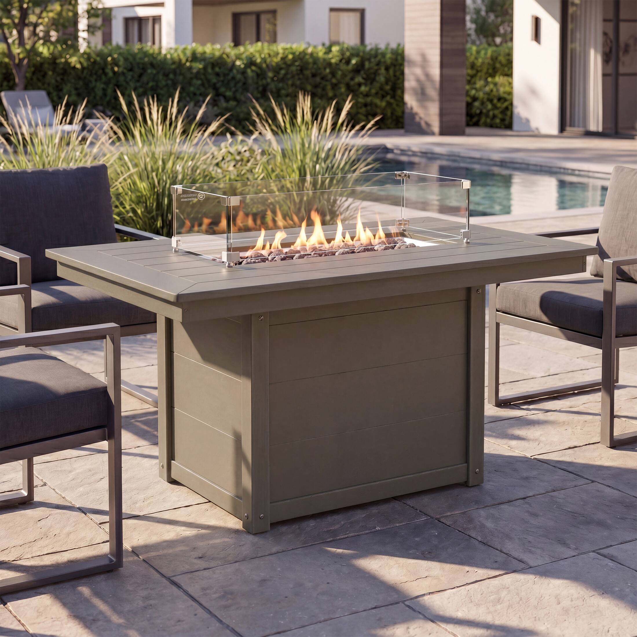 WestinTrends Helios 46" Modern Outdoor 55,000 BTU Patio Gas Propane ...