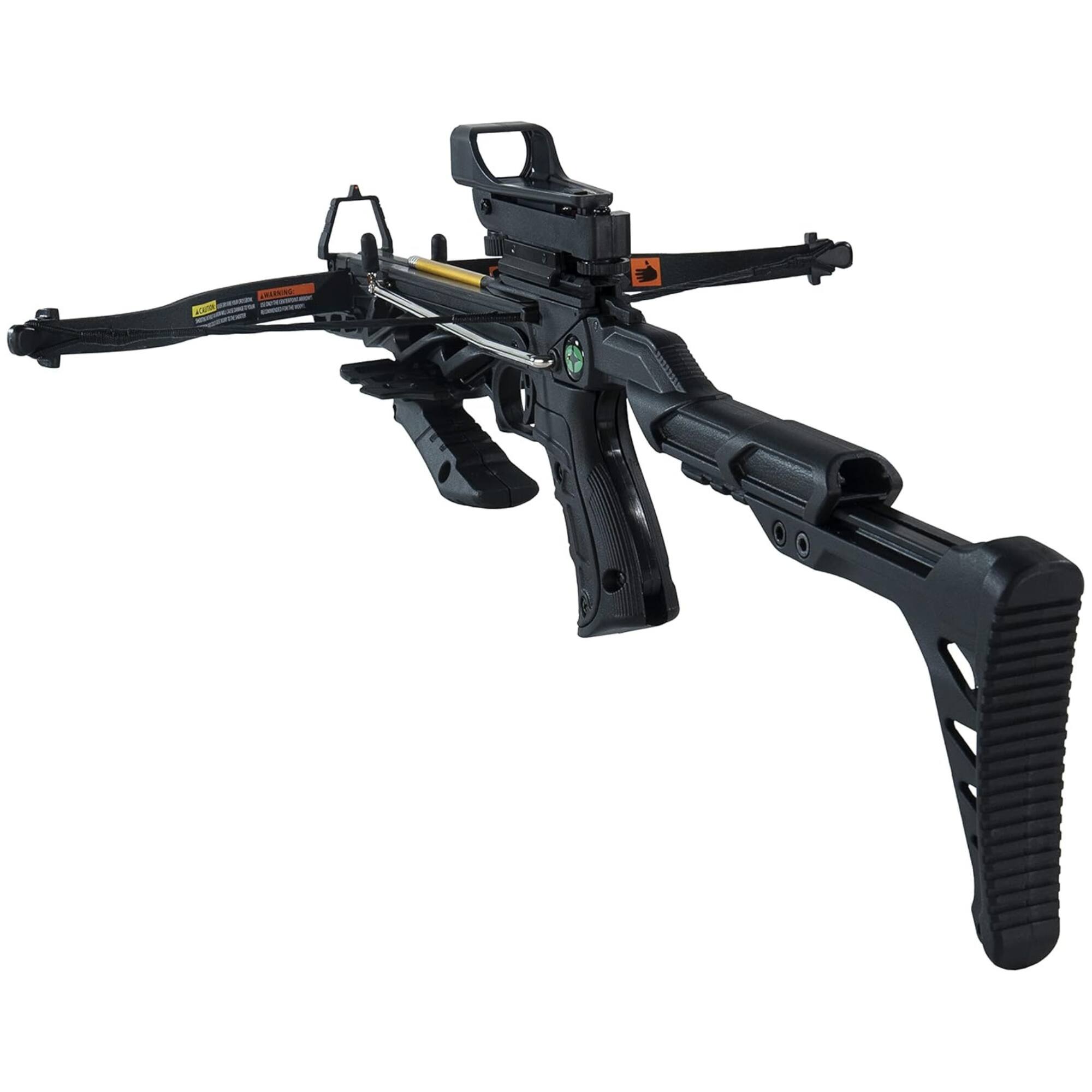 Angle. Centerpoint - Centerpoint Hornet Recurve Crossbow with Reflex Red Dot Sight & 3, 6" Bolts - Black.
