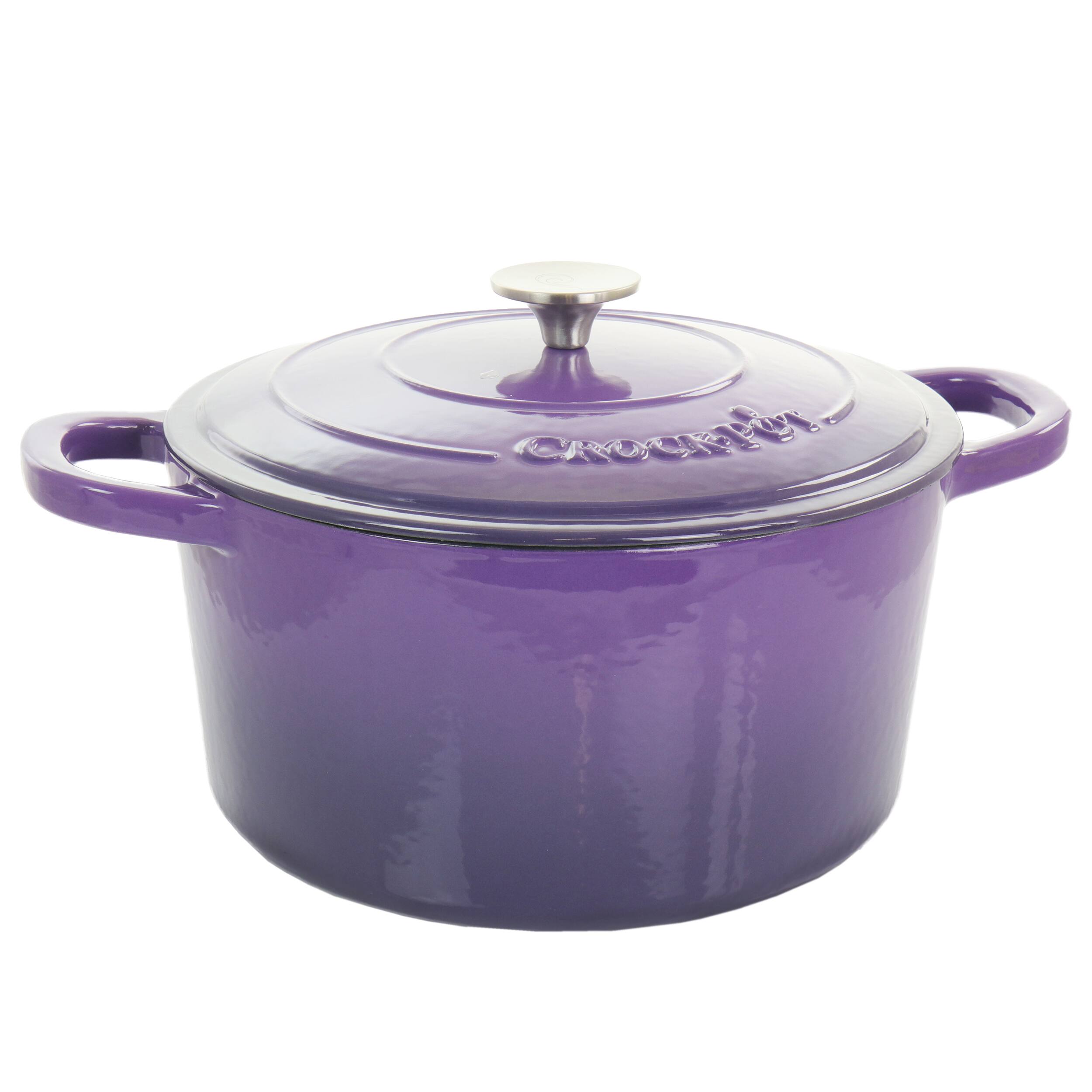 Alt View 5. Gibson - Crock-Pot Artisan 2 Piece 5 Quart Enameled Cast Iron Dutch Oven with Lid in Lavender - Lavendar.