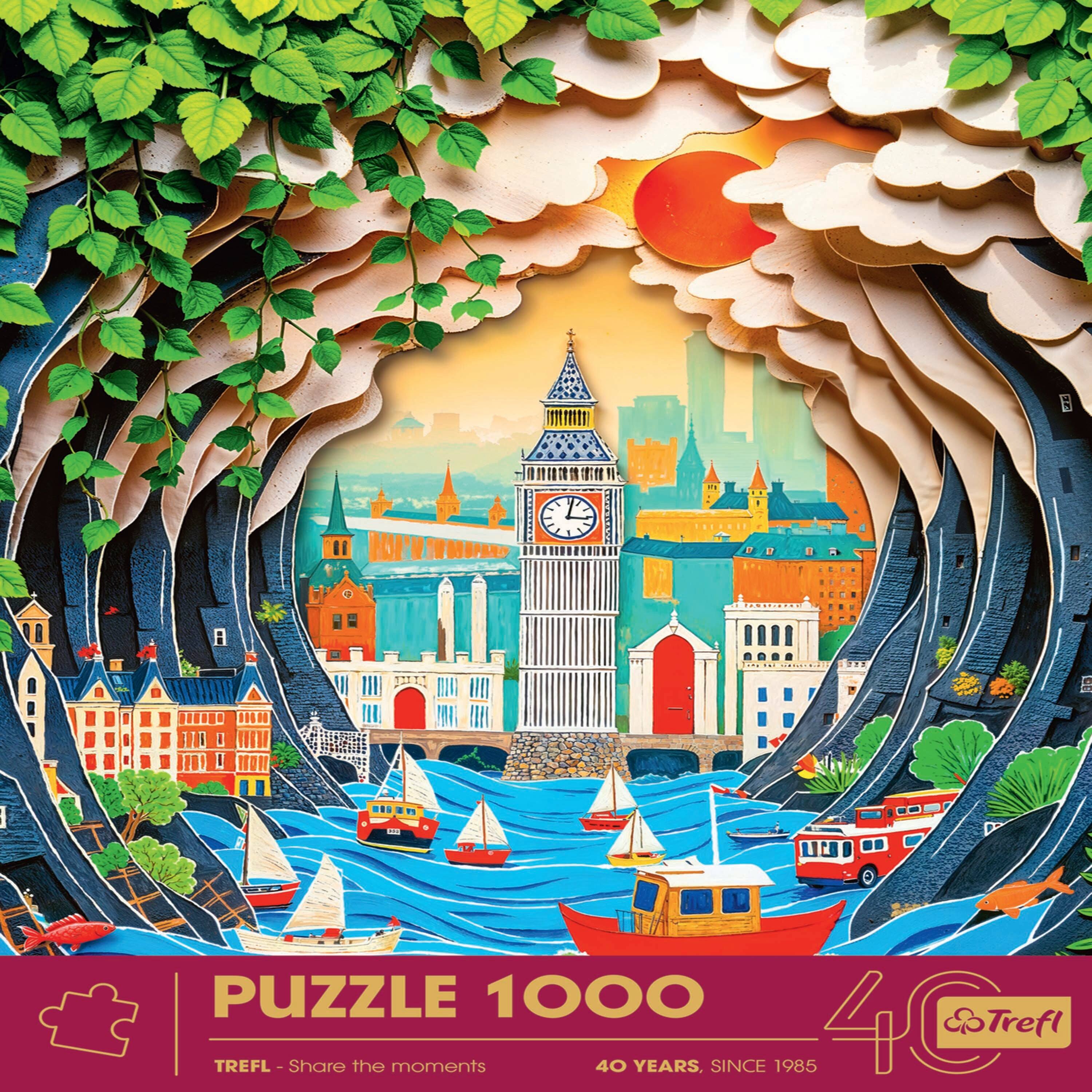 Puzzle 1000  
Trefl - Share the moments  
40 Years. Since 1985
