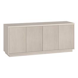 Hudson&Canal - Hanson Rectangular Fluted TV Stand for TV's up to 65" - Alder White