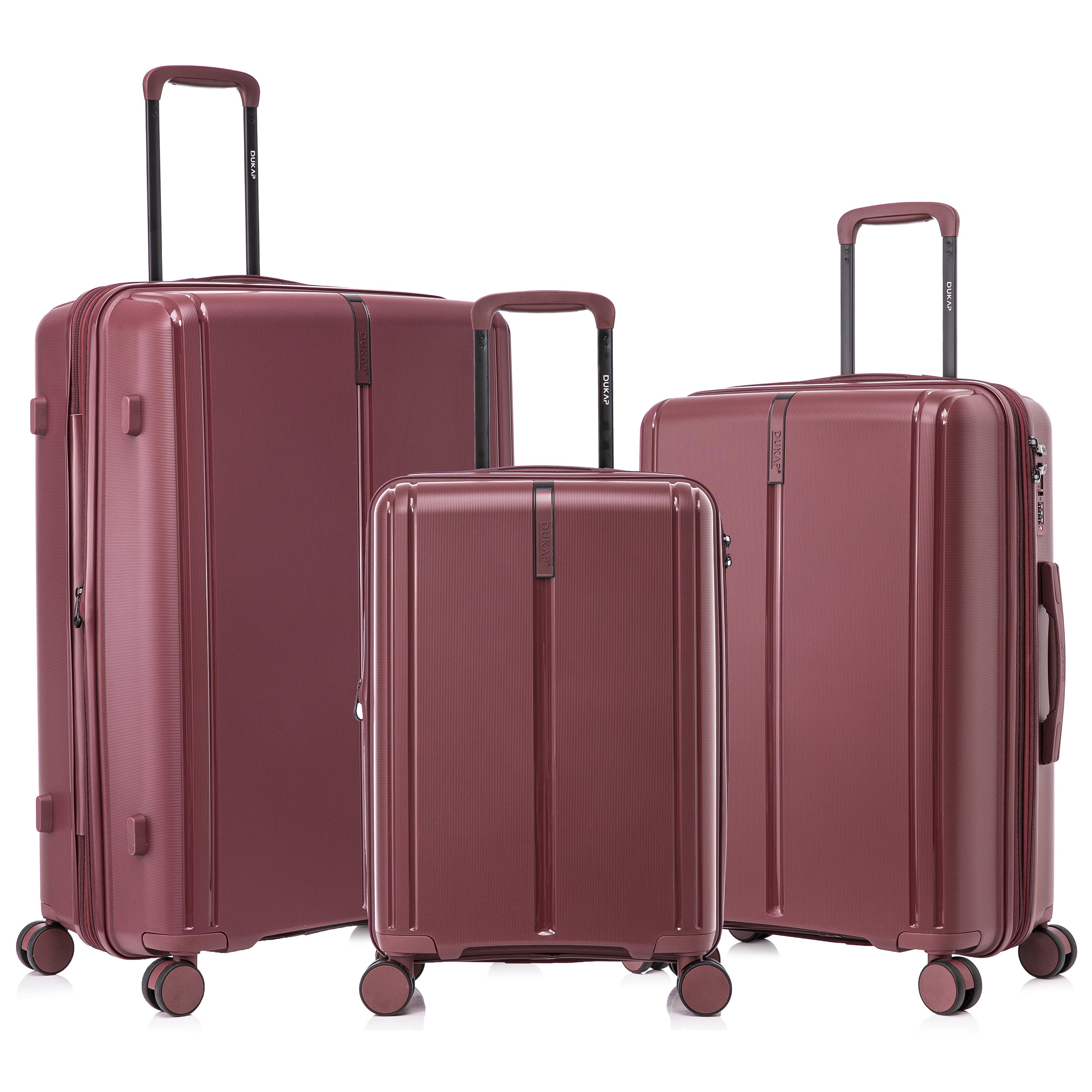 "DUKAP - Airley Lightweight Hardside Spinner 3 Piece Luggage Set 20""/24""/28"" - WINE" price history on PriceWatchPro