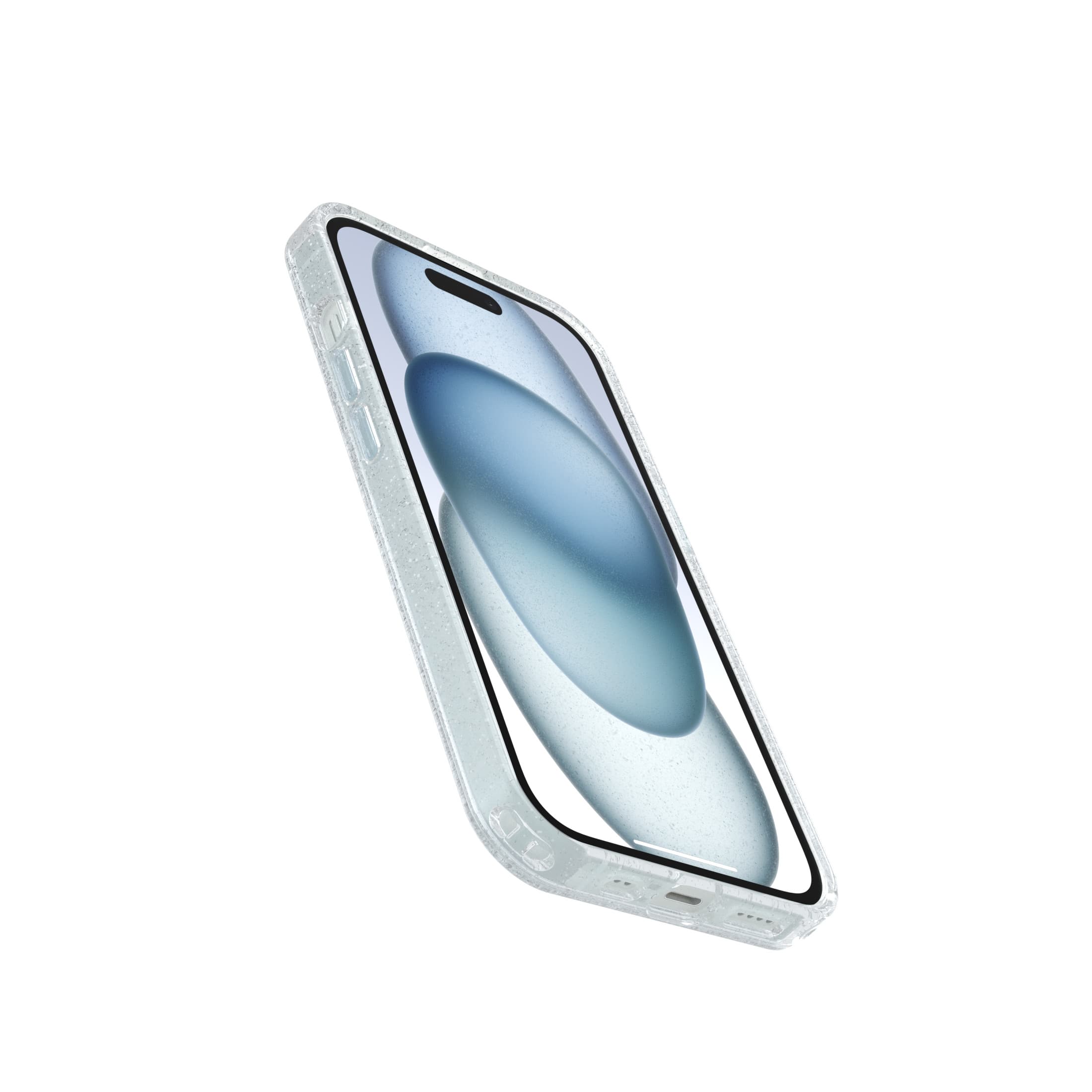 Left. OtterBox - Symmetry Series Soft Shell for MagSafe for iPhone 15, iPhone 13, iPhone 14 - Stardust 3.0.