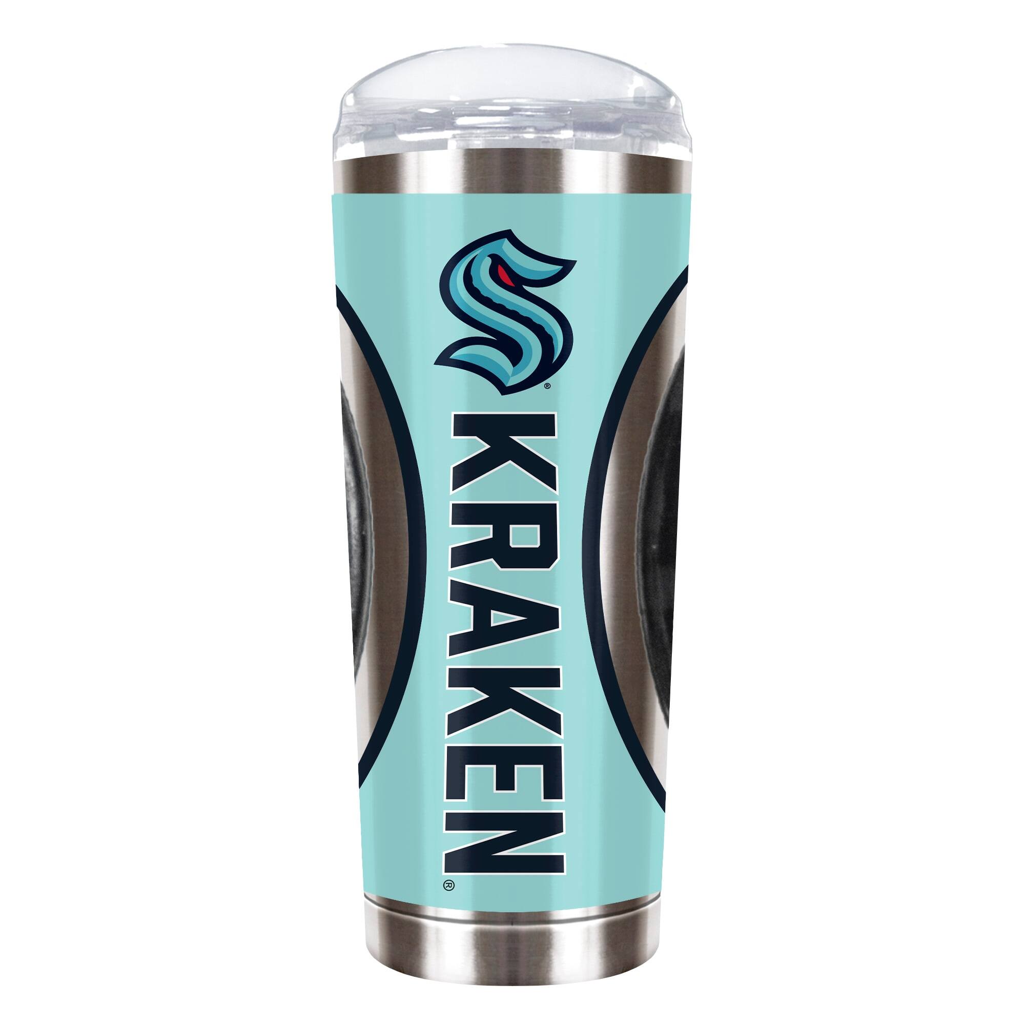 Great American Products - Seattle Kraken 18oz. Roadie Game Puck Tumbler - Black