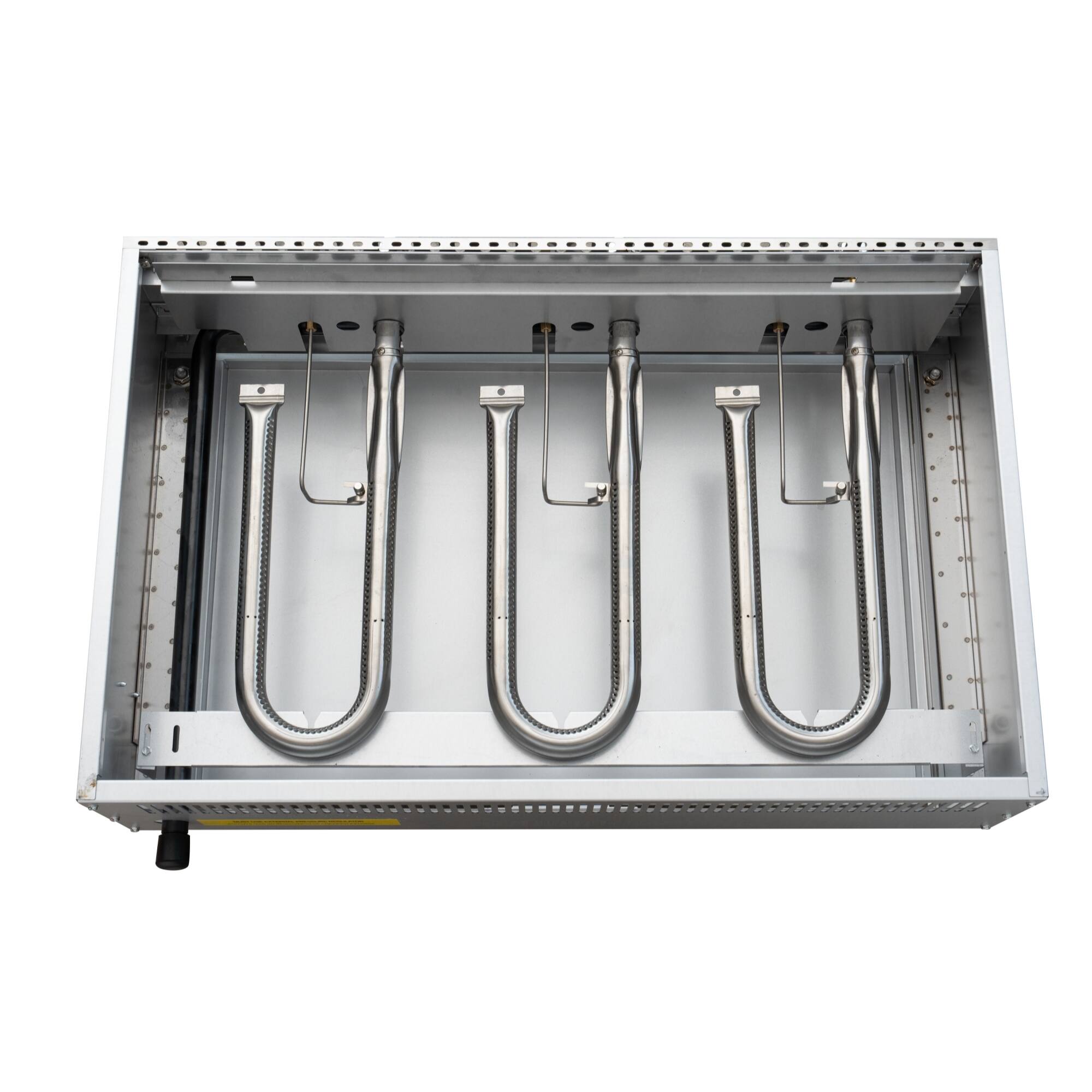 Alt View 3. Koolmore - 36 in. Commercial 3-Burner Natural Gas Charbroiler with 90,000 BTU in Stainless-Steel (KM-GCB3-36M) - Silver.