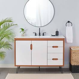 Energize Bathroom Vanity Basin Included by Modway - Cherry White White