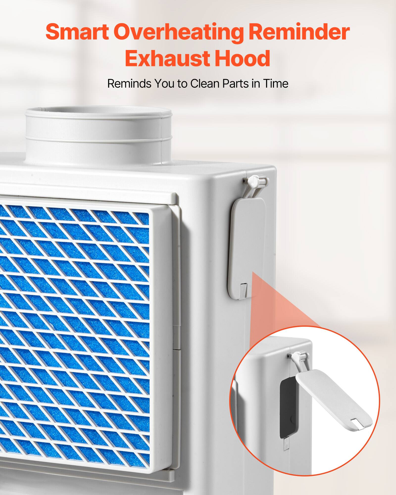 Smart Overheating Reminder Exhaust Hood  
Reminds You to Clean Parts in Time