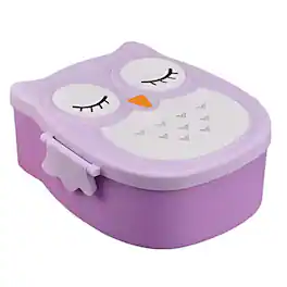 Kitcheniva - Owl Shaped Lunch Box With Compartments Purple