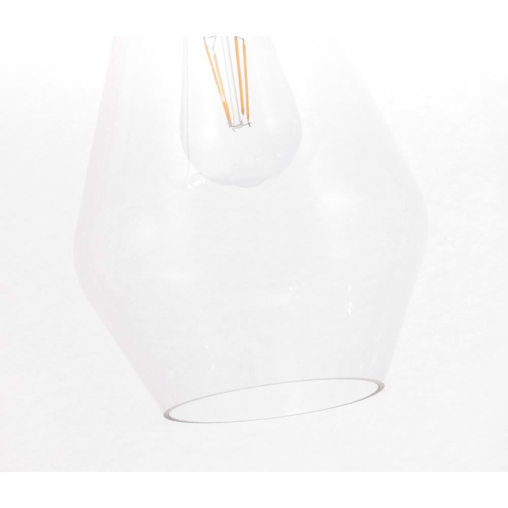 Back. Living District - Gene 1 light Brass and Clear glass pendant - Brass And Clear Glass.