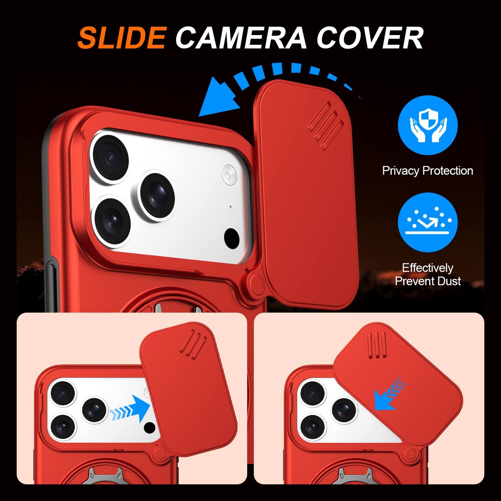 SLIDE CAMERA COVER

Privacy Protection

Effectively Prevent Dust