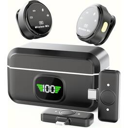 MOSZAR LLC - Wireless Microphone – 360° HD Recording Mic with Noise Reduction & USB-C Plug