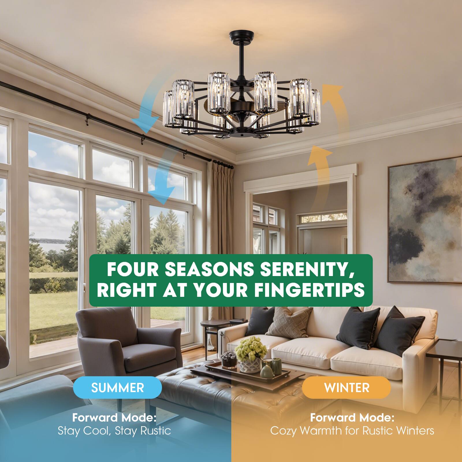 FOUR SEASONS SERENITY, RIGHT AT YOUR FINGERTIPS

SUMMER
Forward Mode: Stay Cool, Stay Rustic

WINTER
Forward Mode: Cozy Warmth for Rustic Winters