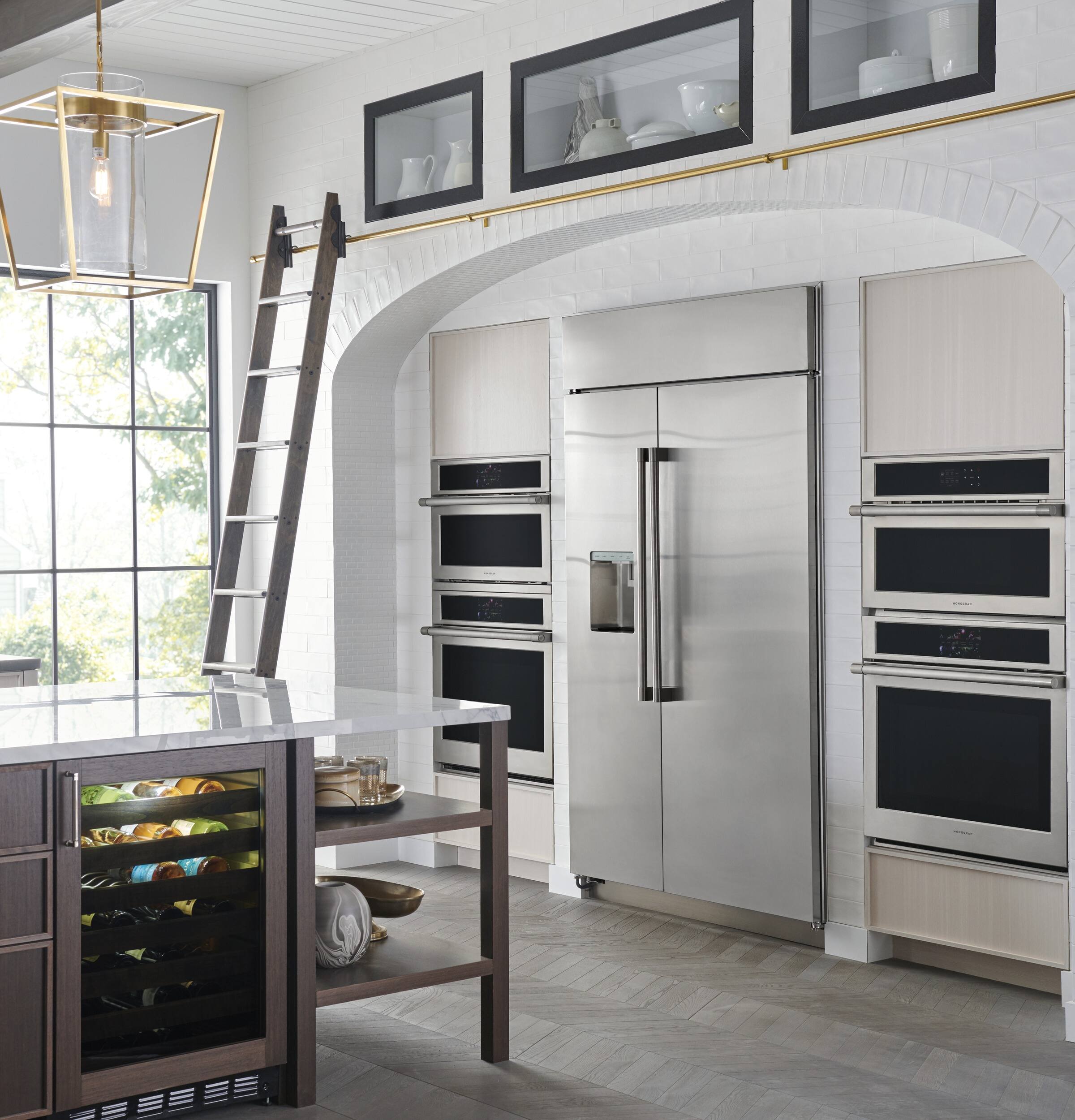 Alt View 18. Monogram - Statement Collection 30" Built-In Single Electric Convection Steam Wall Oven with Combination Cooking - Stainless steel.