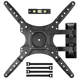 Dazzed Corner - Full Motion Corner TV Wall Mount for 26-55'' TVs, Swivel Tilt, VESA 400x400 - Black