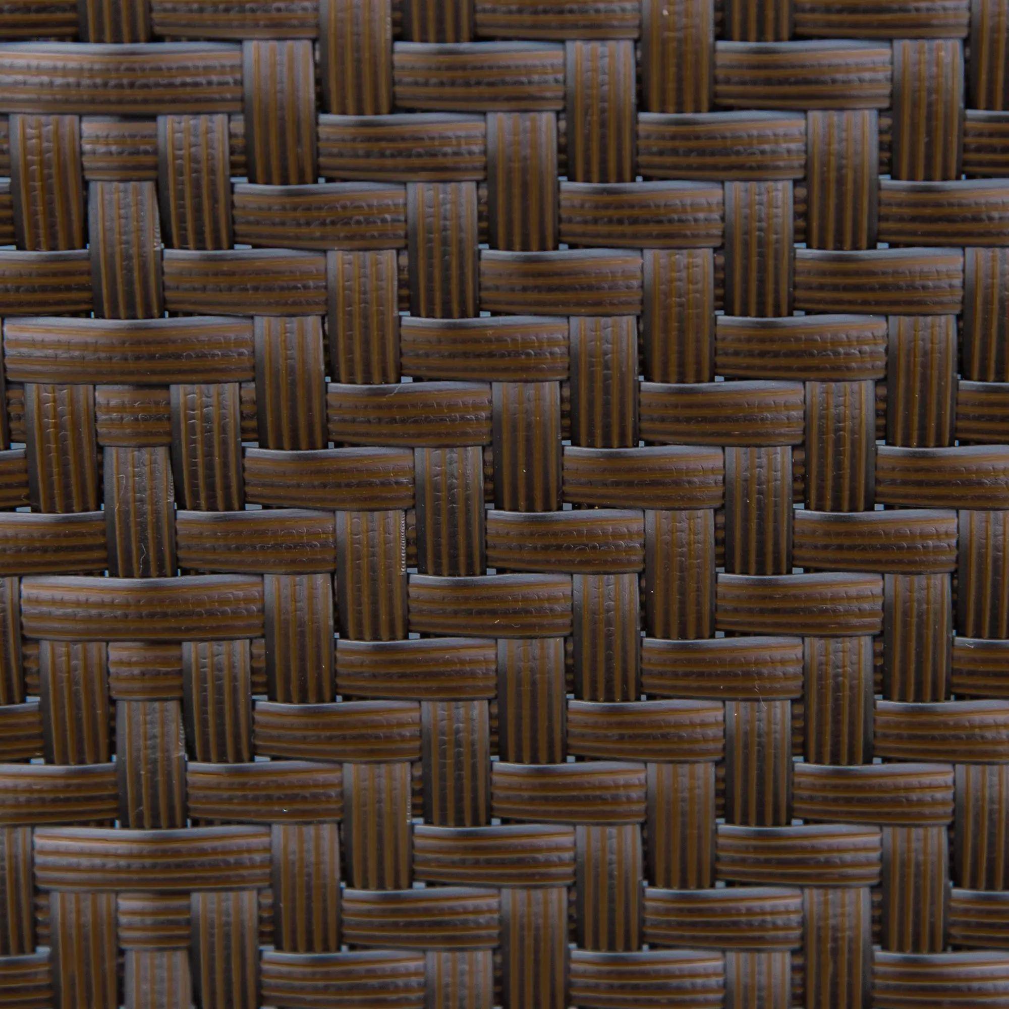 Back. Resenkos - Resenkos Wicker Folding Patio Chair, Outdoor PE Rattan Recliner Camping Chairs With 7-Level Adjustable Backrest, Brown - Brown.