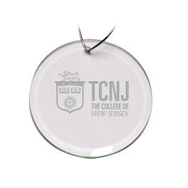 Jardine - College of New Jersey Lions 3'' Glass Round Ornament - Multicolor