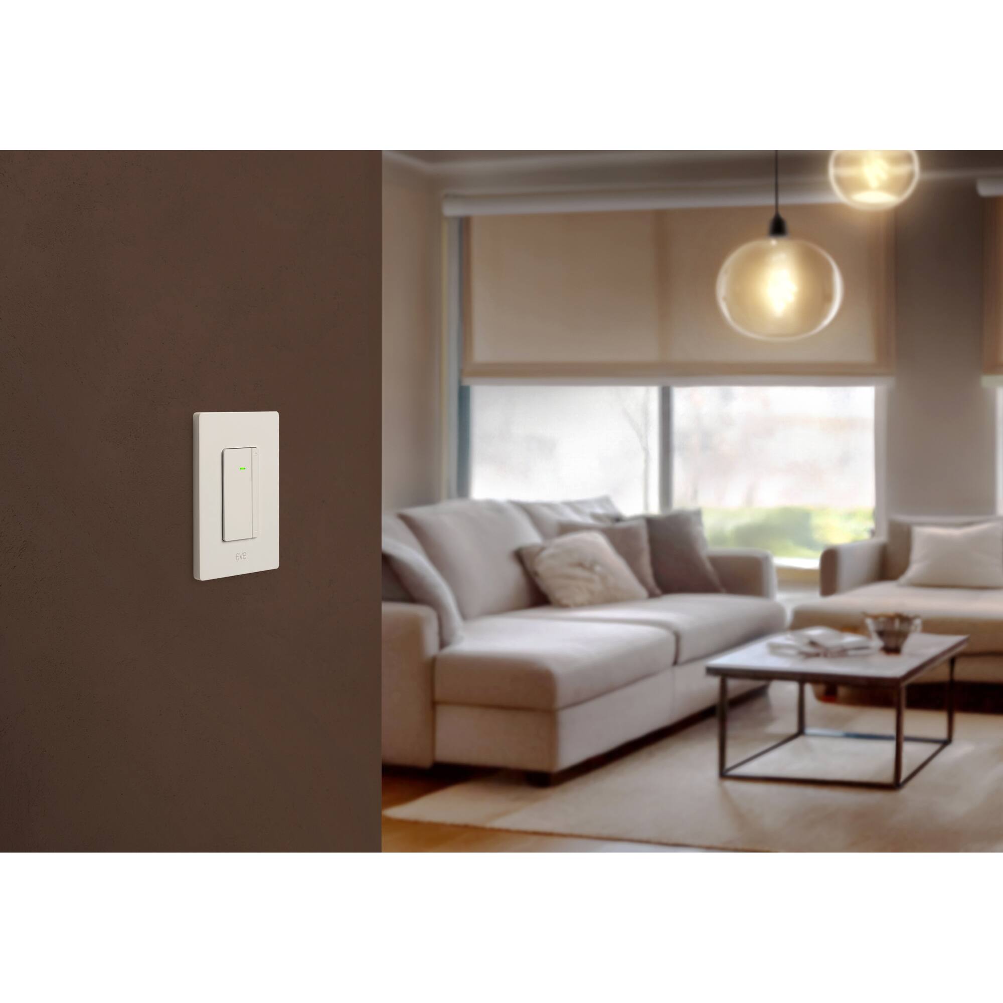Alt View 9. Eve - Eve Dimmer Switch – Smart Dimmer Switch (Matter) – White - White.