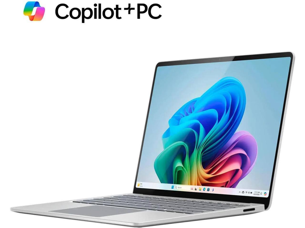 Left. Microsoft - surface 13.8" copilot+ laptop 7th edition - 13.8" pixelsense flow disp - Black.