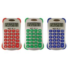Victor - 8 Digit Handheld Calculator with Cover in Bright Colors