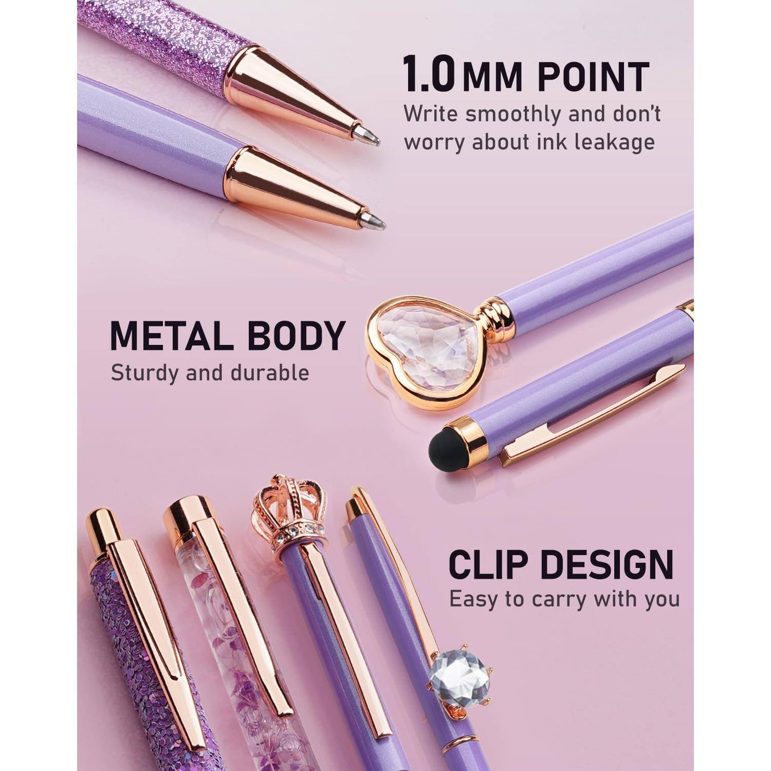 1.0 MM POINT  
Write smoothly and don't worry about ink leakage  

METAL BODY  
Sturdy and durable  

CLIP DESIGN  
Easy to carry with you
