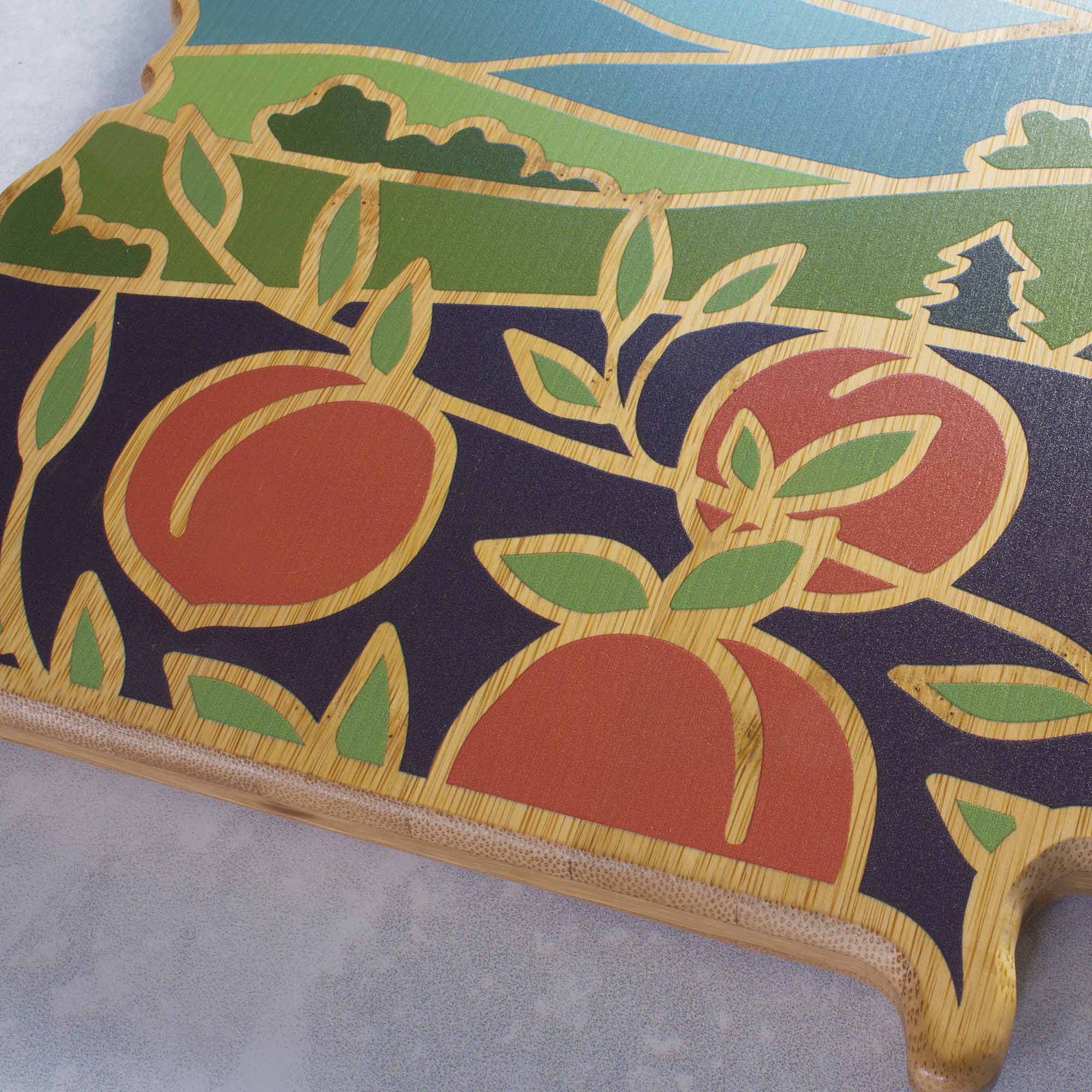 Alt View 1. Totally Bamboo - Georgia Cutting Board with Artwork by Summer Stokes.