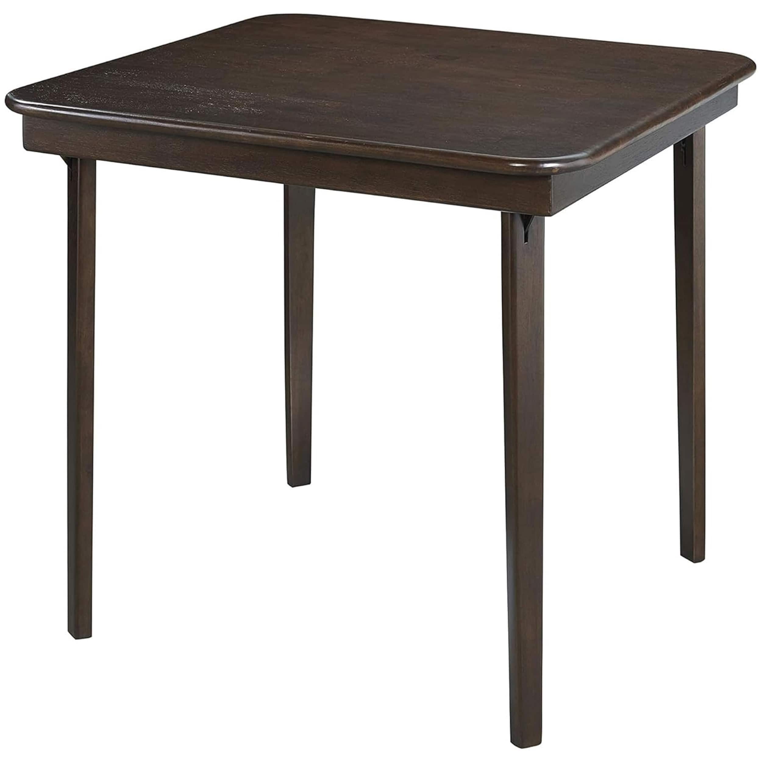 Stakmore - Straight Edge 32" Square Folding Card Table, Finish - Espresso