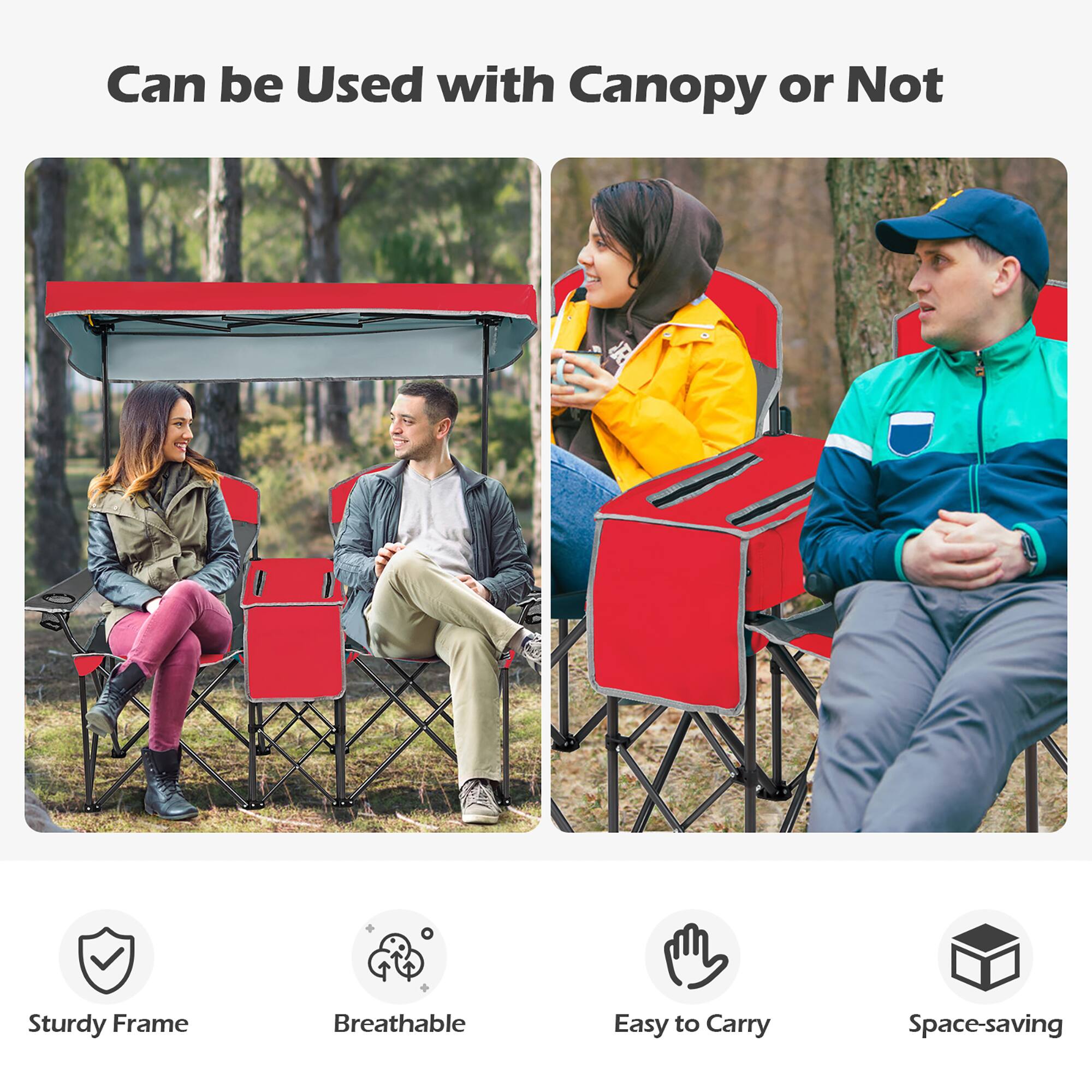 Can be Used with Canopy or Not

- Sturdy Frame
- Breathable
- Easy to Carry
- Space-saving